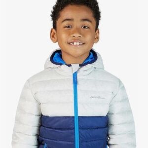 Big boys Eddie Bauer Hooded Down Puffer Lite Reversible  Jacket size 10/12